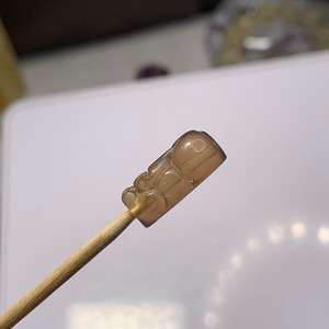 2貫通穴・貔貅✩イエローフローライトビーズ