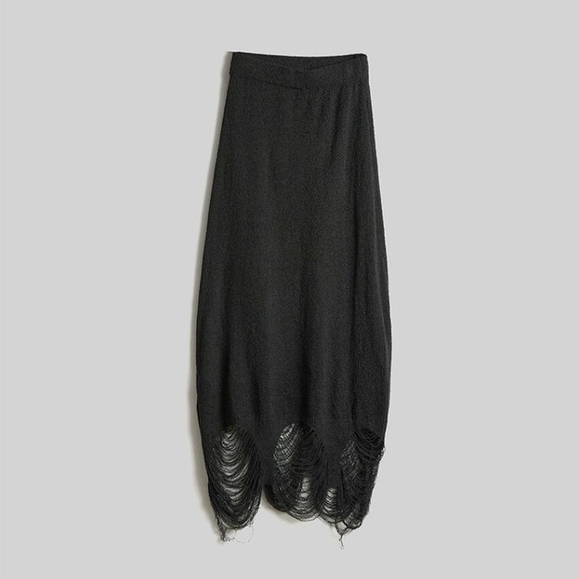 Decadence hem knit midi skirt C1380