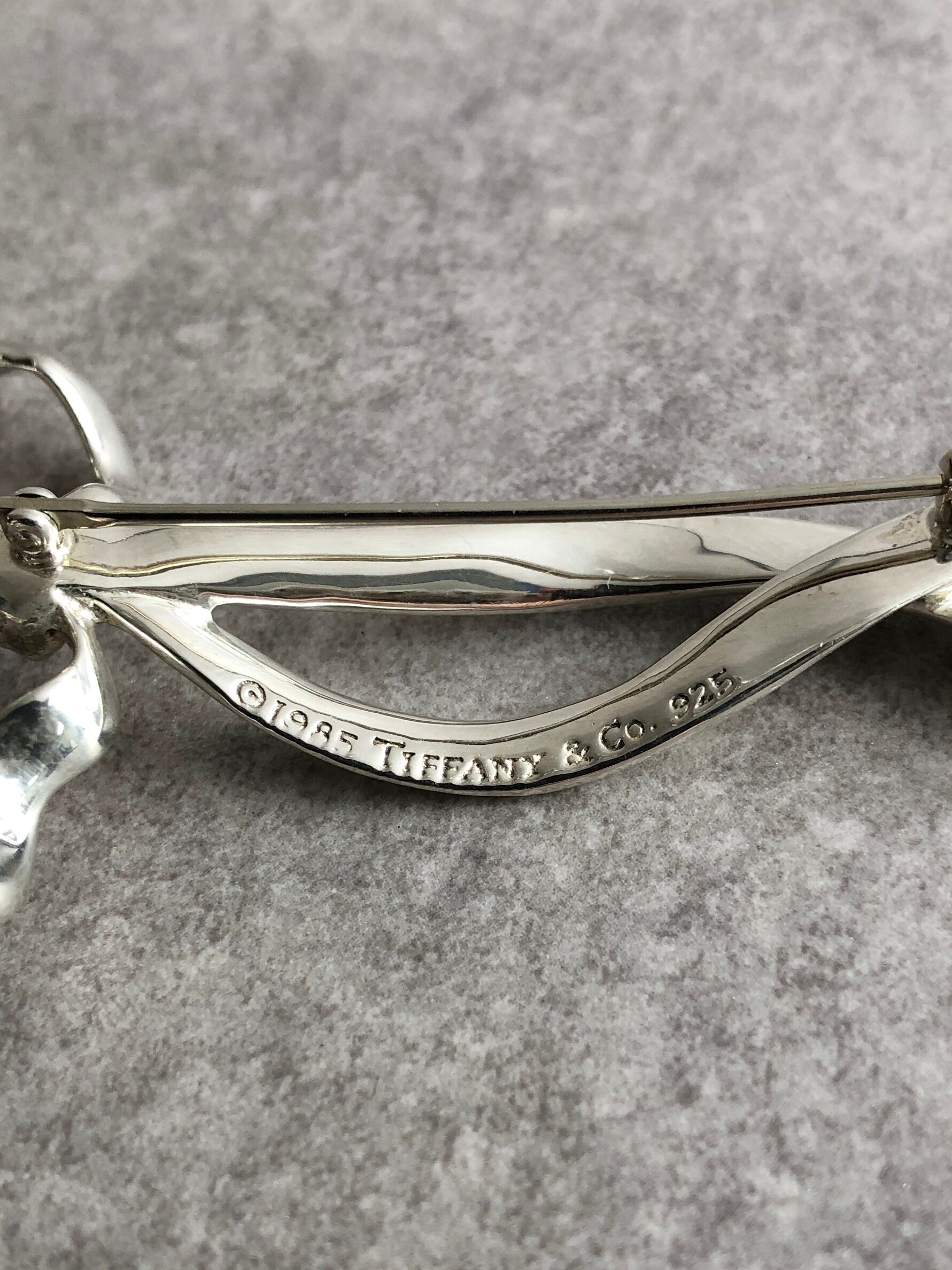 Tiffany & Co. ティファニー ブローチ シルバー リボンモチーフ 925