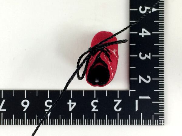 ドール靴 1/6 オビツ11 フロックブーツ SBB008RED MW - 画像3