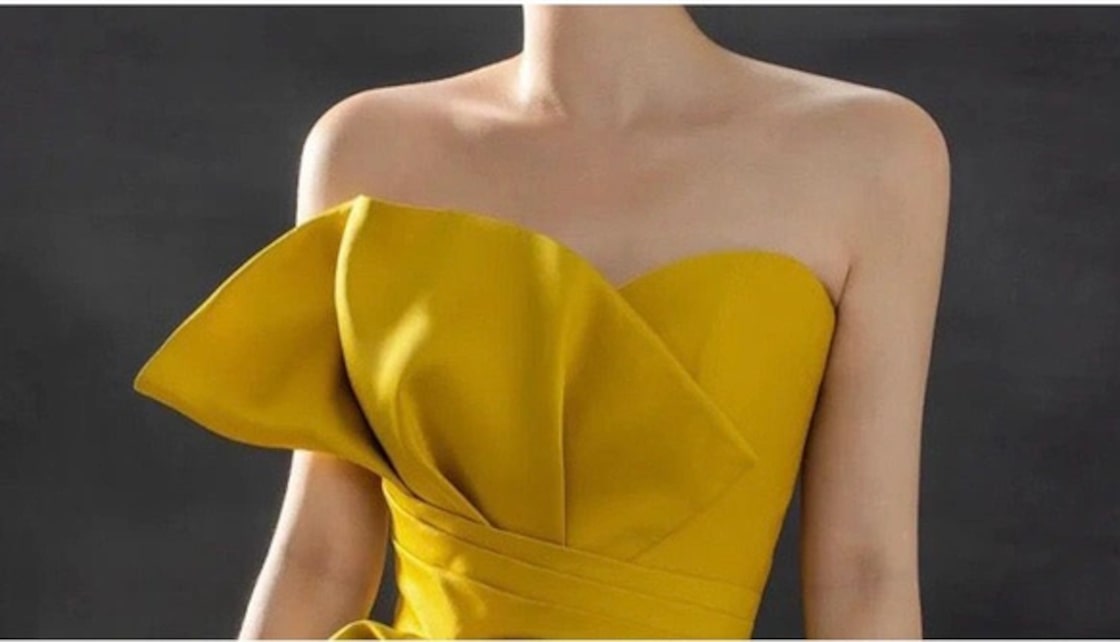 ハートカット リボン カラードレス プリンセスライン ウェディング  