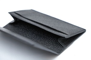 【SOLE OPTION】 Pulteney / Business Card Holder / BLACK（Pig Skin）