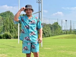 RUGBY DOG アロハ短パン ターコイズブルー