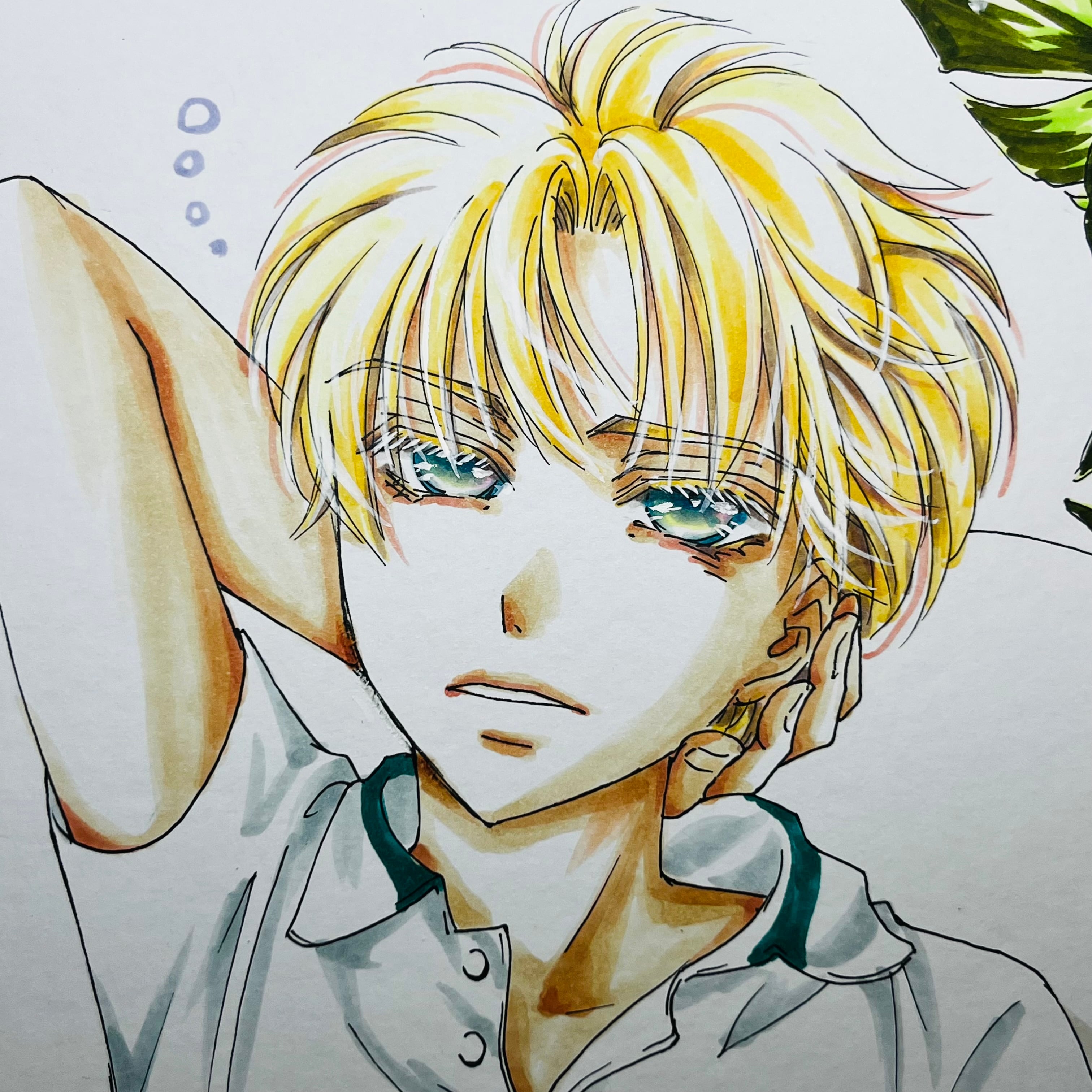 直筆イラスト色紙 輝（オフ） | 中貫えりSHOP