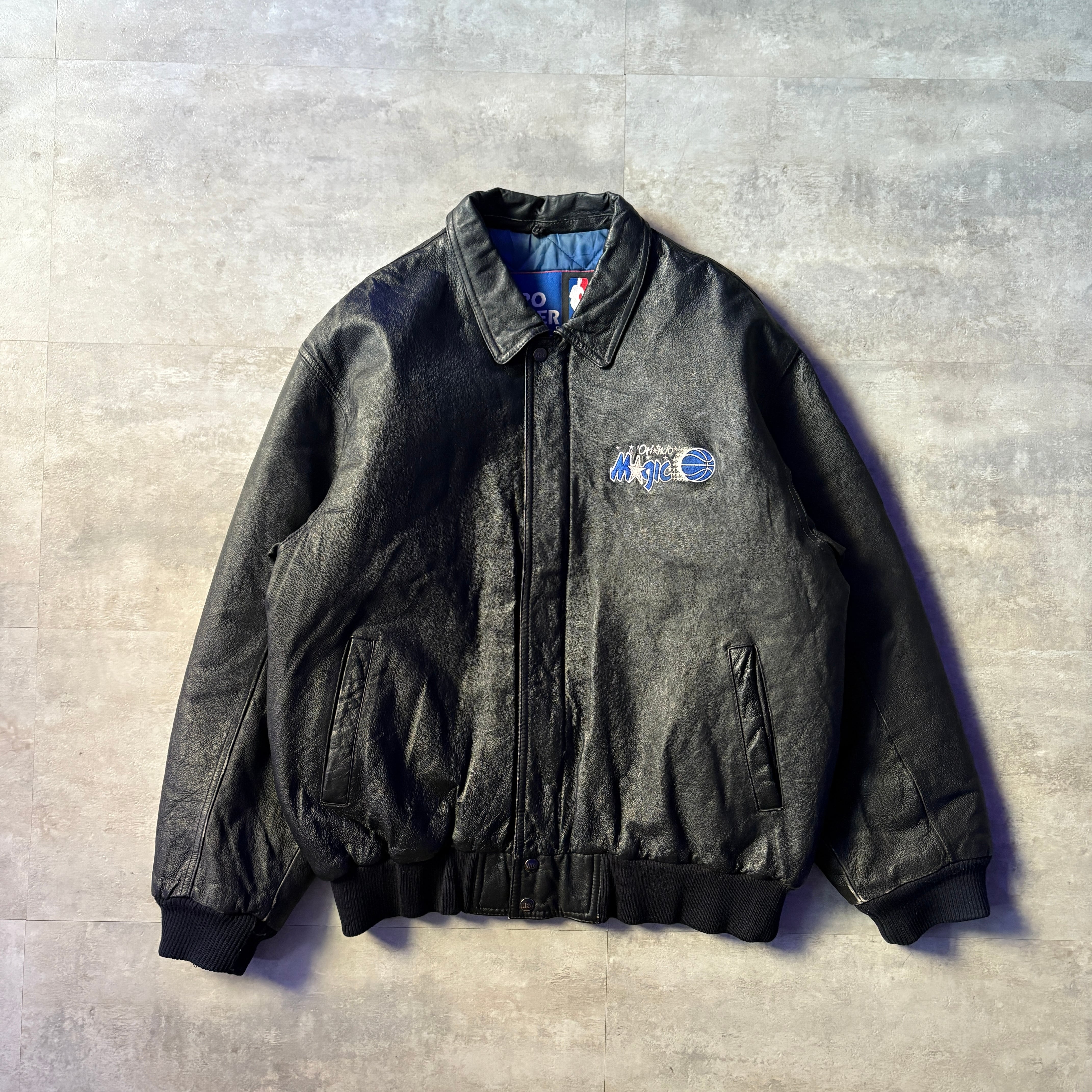 ST. JOHN'S BAY キルティングレザージャケット L ブラック st.john's bay レザージャケット スウィングトップ 内キルティング