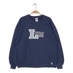 90s ラッセル USA製 ヴィンテージ スウェット ワッペン カレッジ ネイビー LUTHERAN COLLEGE サイズL ラッセル CF1039