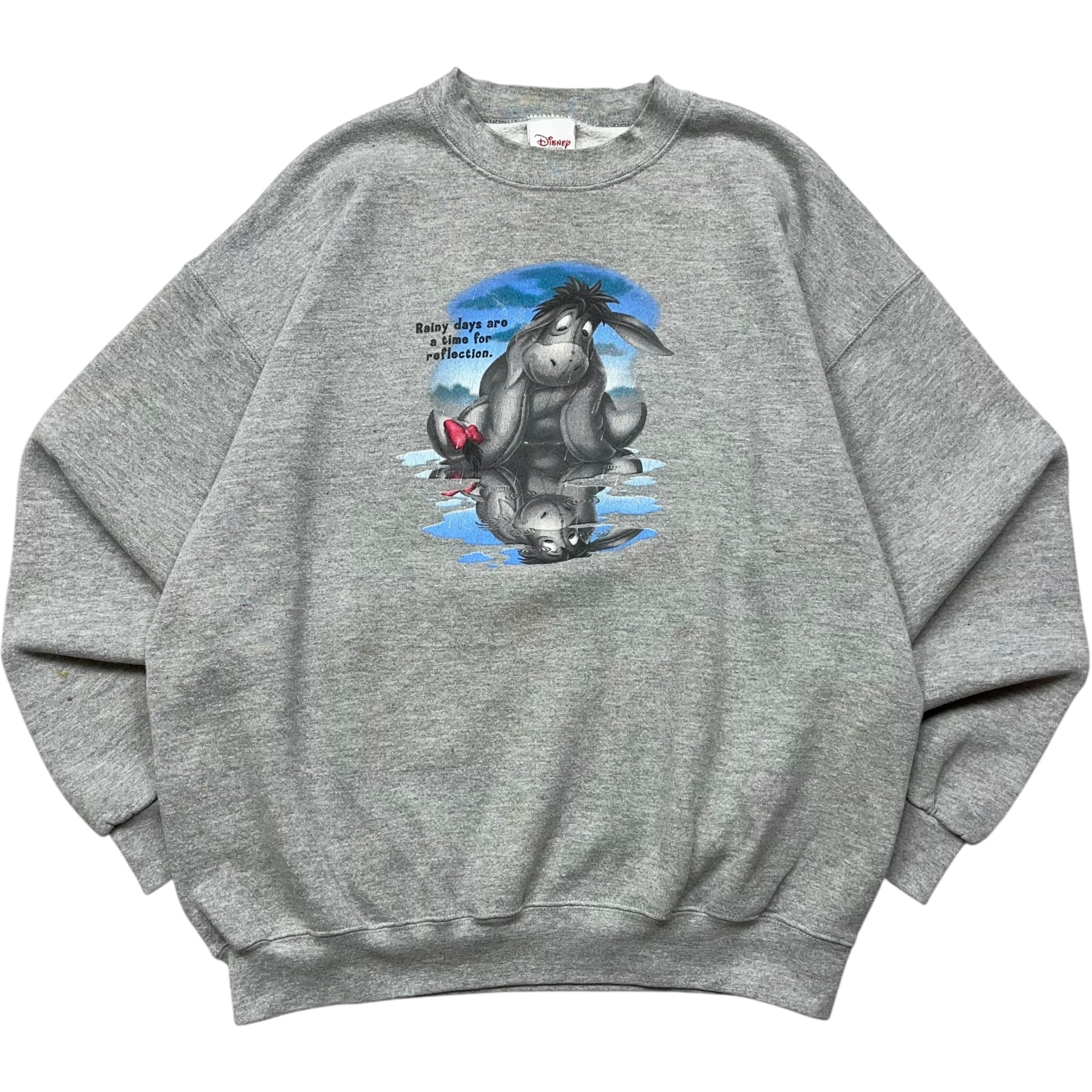 《XL》 Disney ディズニー スウェット イーヨー キャラクタープリント プーさん グレー no.5189