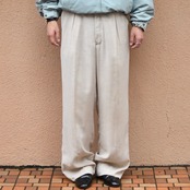 PRONTI rayon blend "杢調" 2tuck slacks