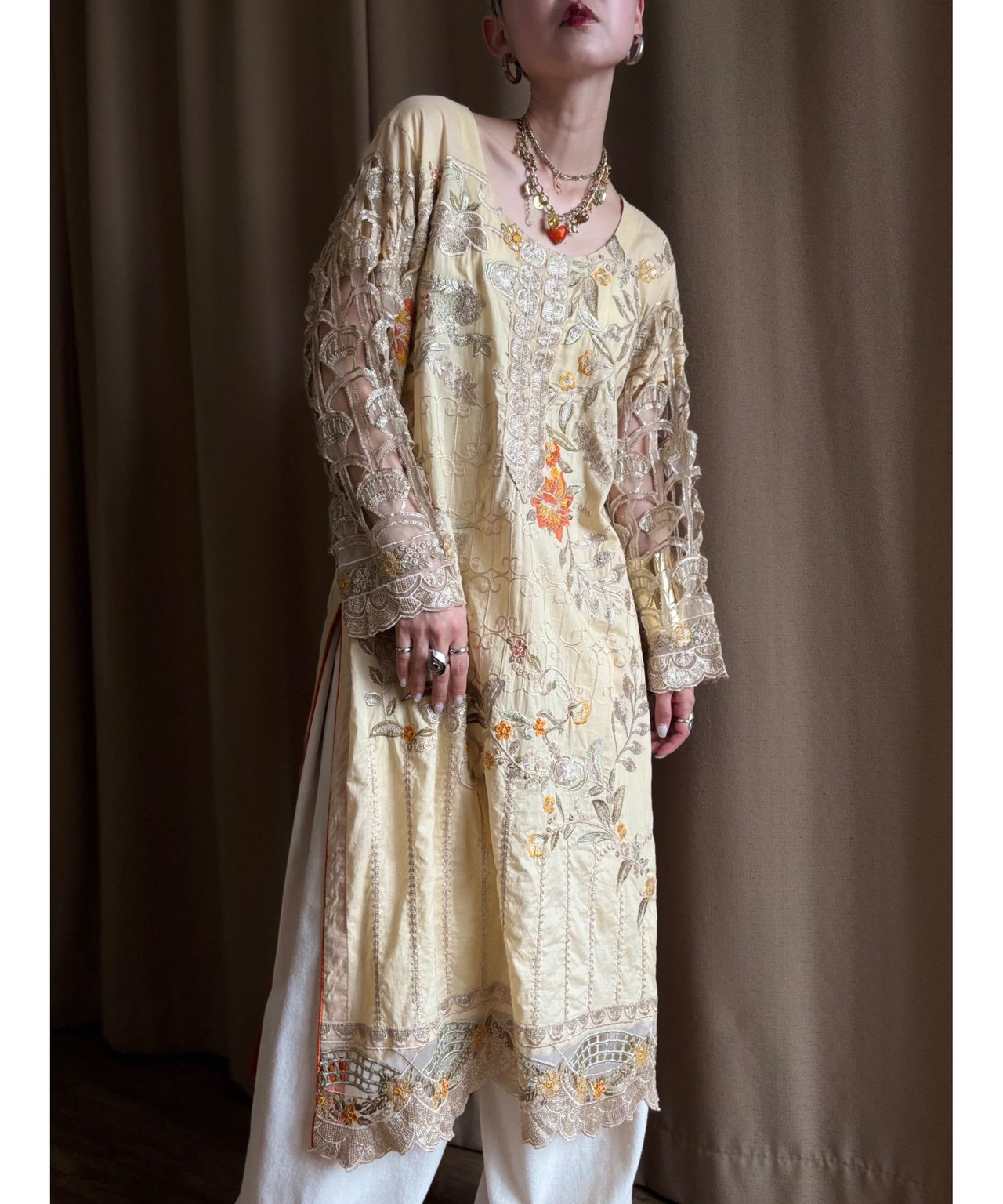 ethnic embroidery vintage dress-4743-6