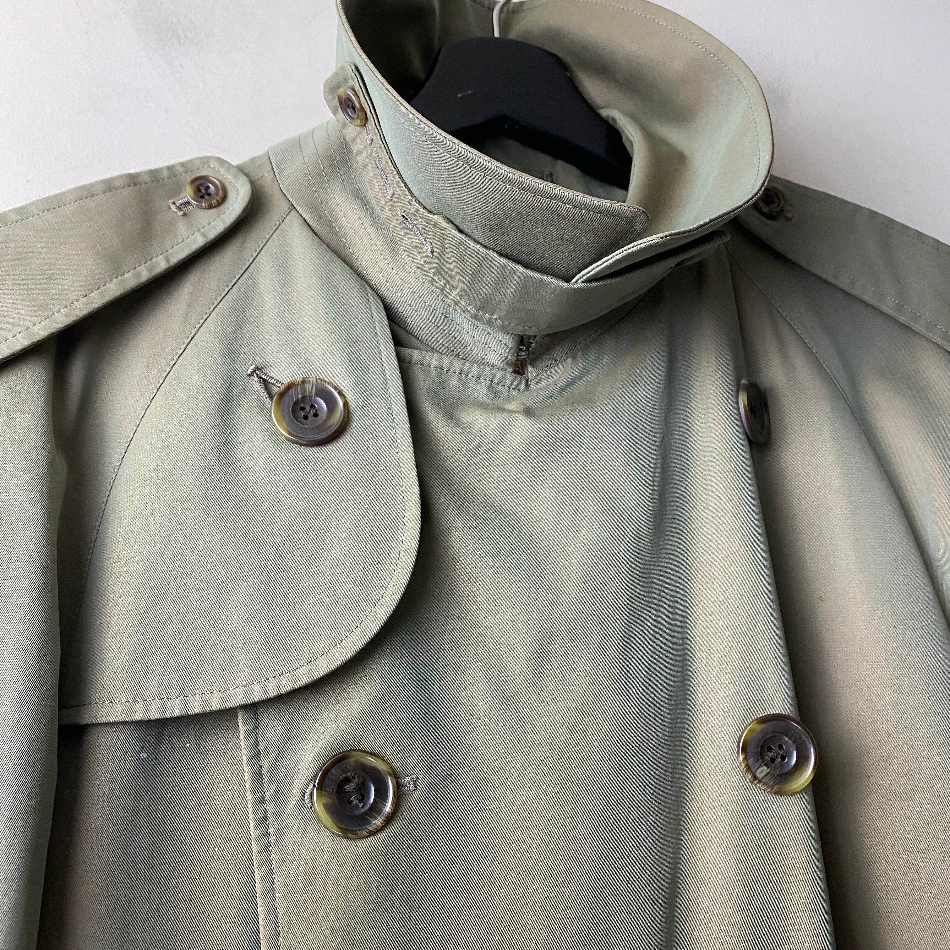 vintage AQUASCUTUM iridescent color trench coat made in england
