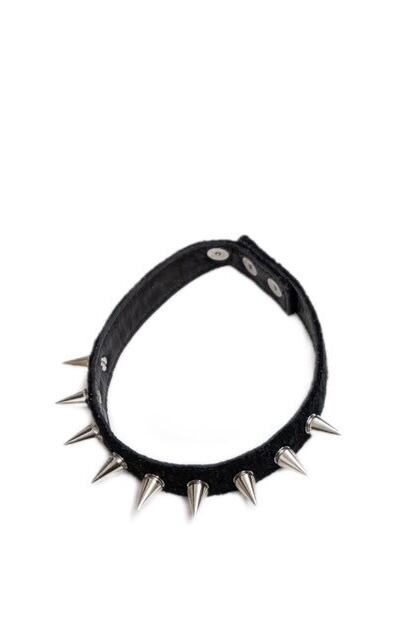 24AW】el conductorh MIXED TWEED PUNK SPIKES CHOKER(BLACK
