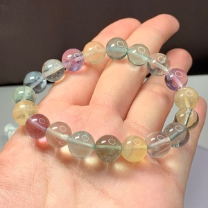 A30.淡いパステル系の色合いフローライトブレスレット