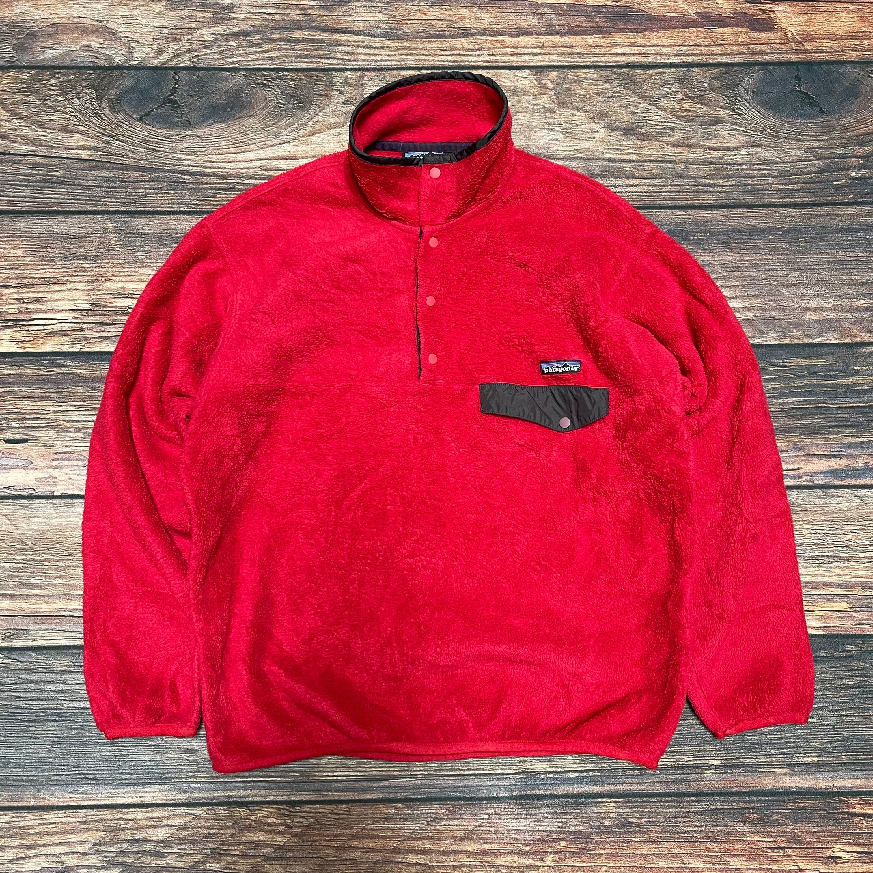 97'y patagonia パタゴニアスナップT フリースジャケット赤
