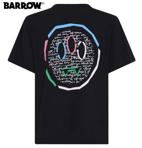 バロー Tシャツ 半袖 BARROW JERSEY T-SHIRT UNISEX 034083 BLACK