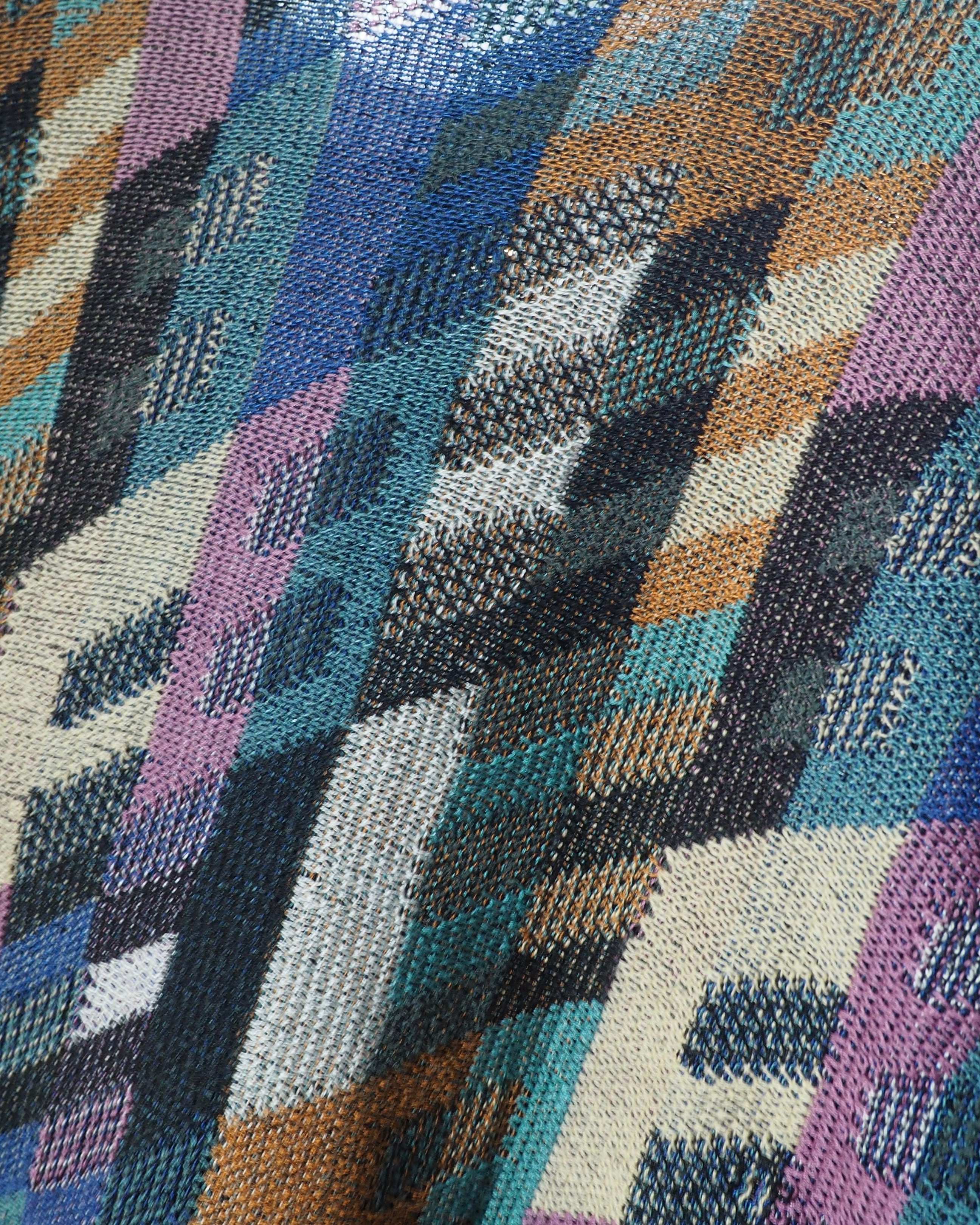 1990s " St.croix - Made in USA " Colorful pastel Block pattern vintage loose knit