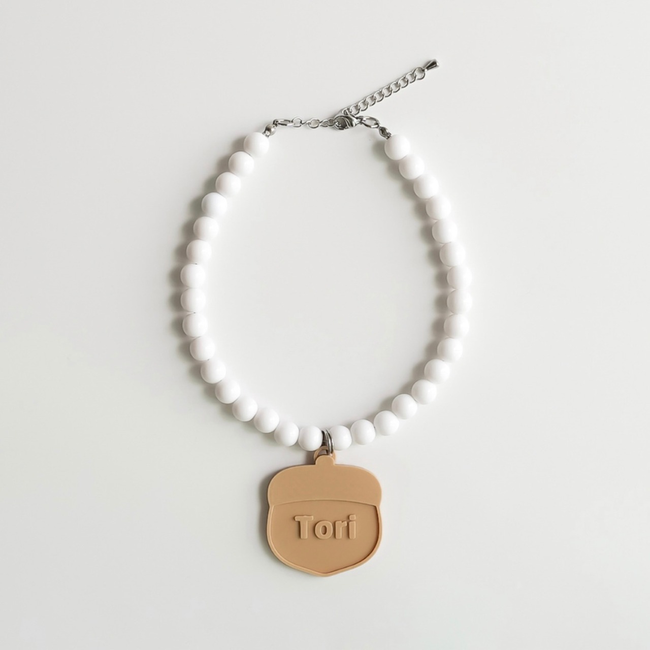 【予約】[ Snugroo ] Pet Necklace Beads｜Acorn - 1