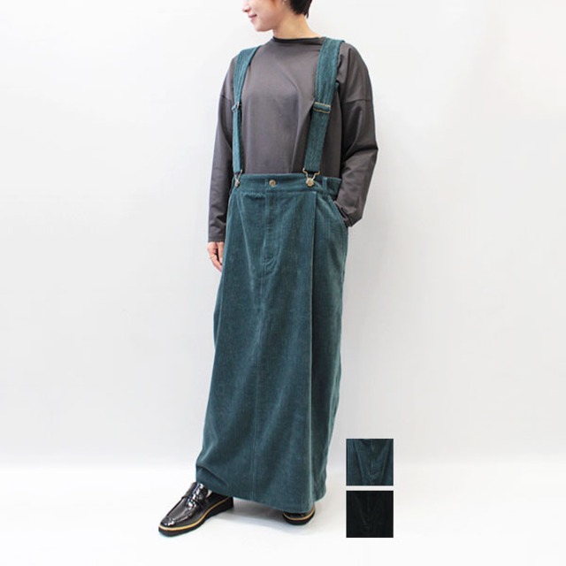 Bluene(ブルーネ) 7W Corduroy Suspenders Skirt 2022秋冬新作 [送料無料]