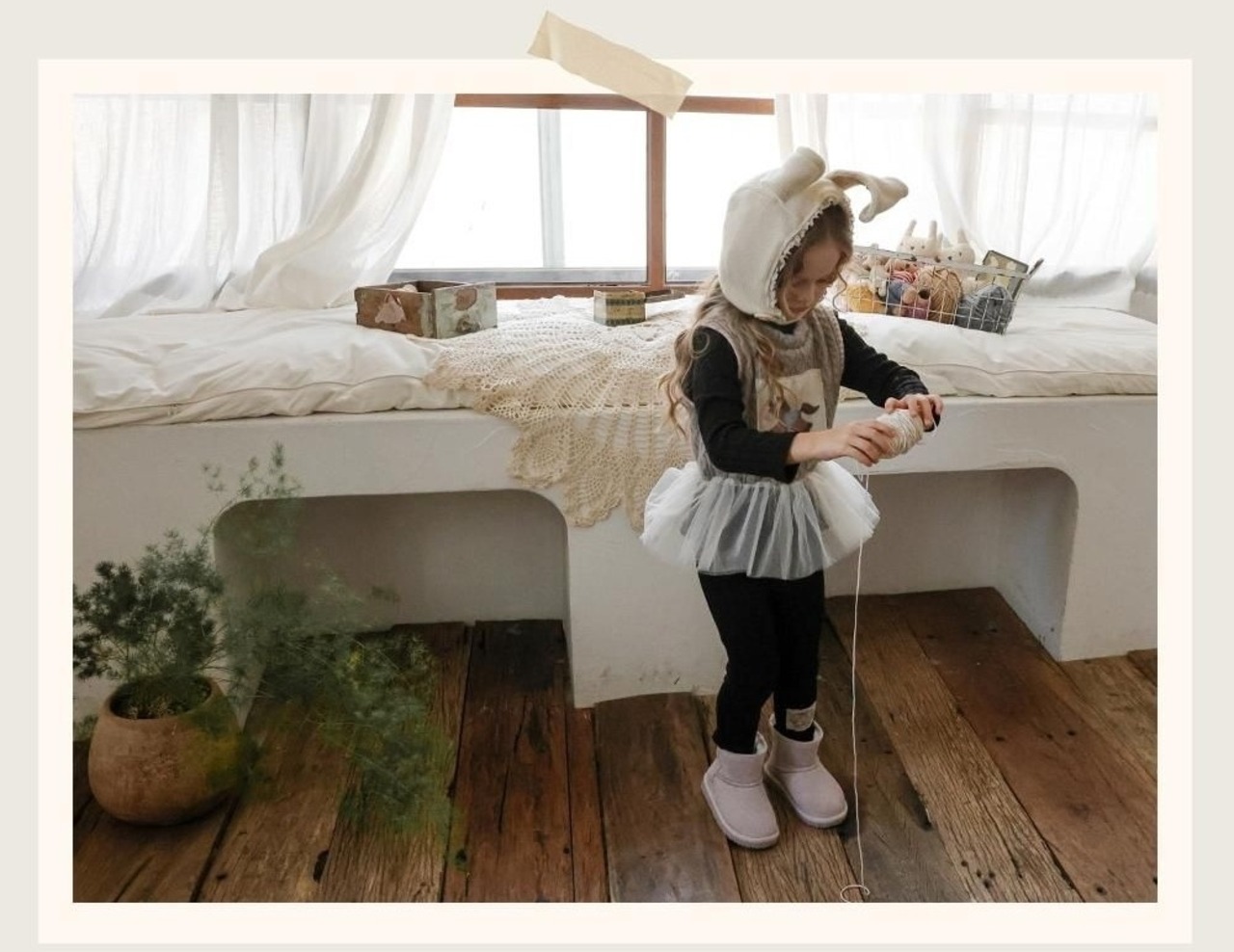 韓国子供服 / 26winter / puella FLO / ポニーベスト / キッズ / 冬服 *90~140*