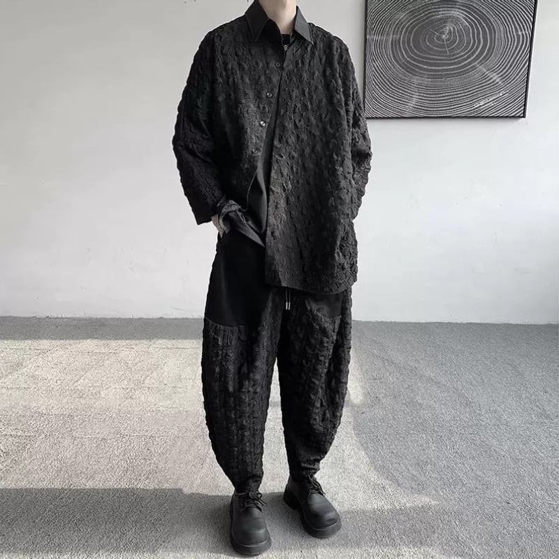 Textured Relaxed Black Setup【TR3374】