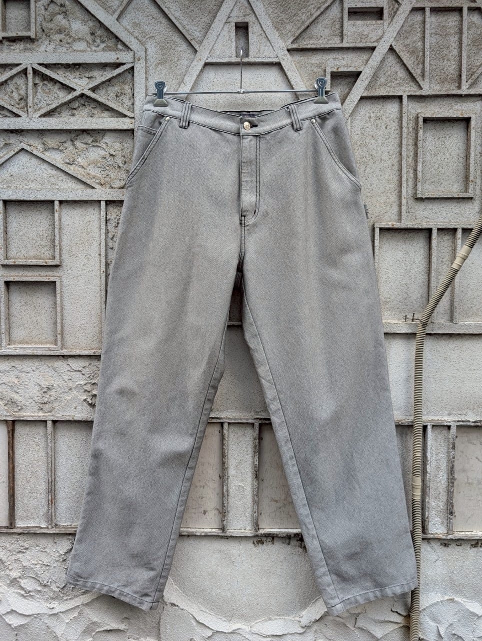"WEBS" silver painter pants