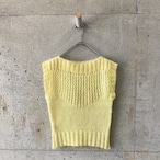 Yellow mohair knit vest