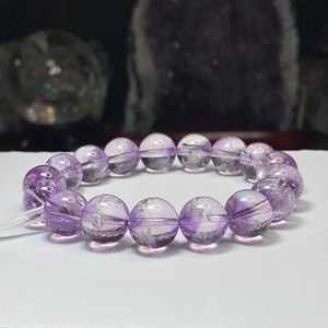 5.1部ファントム状☆可愛いコントラスト・エレスチャルアメジスト ブレスレット