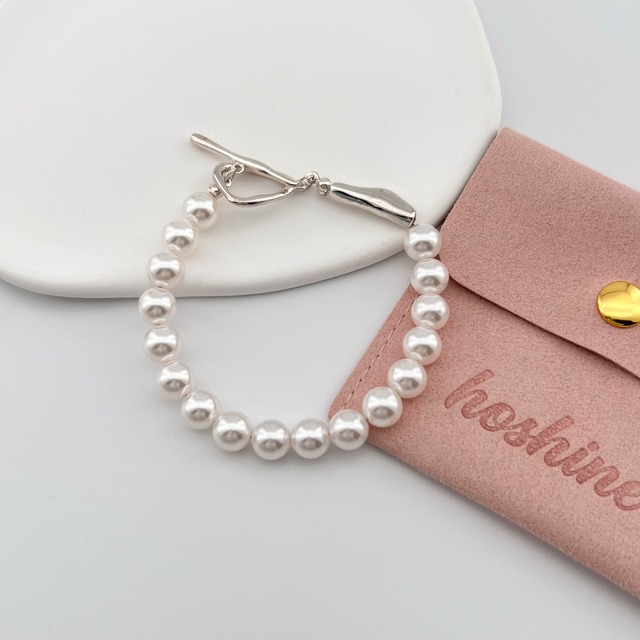 Silver925純銀 淡水真珠ブレスレット