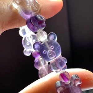 くまさん沢山！フローライトデザインブレスレット