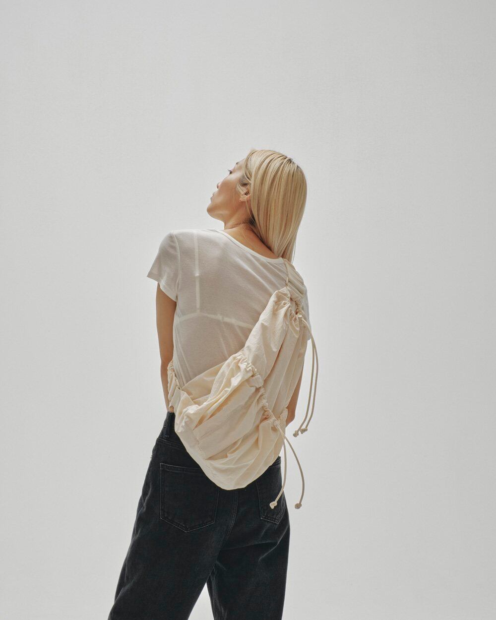 TODAYFUL Nylon Gather Bag ナイロンギャザーバッグ Ecru | planet3rd 