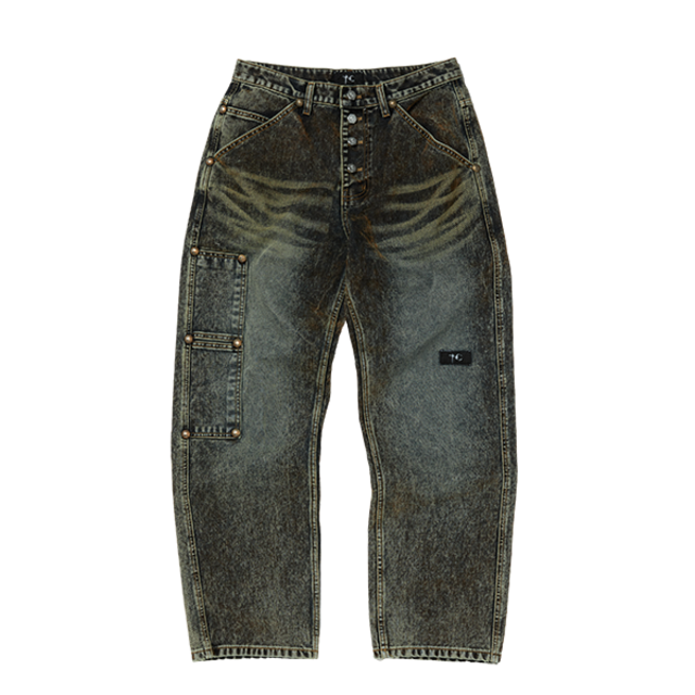 [THUG CLUB] IRON FADED DENIM PANTS 正規品 韓国ブランド 韓国通販 韓国代行 韓国ファッション サグクラブ 日本 店舗 THUGCLUB