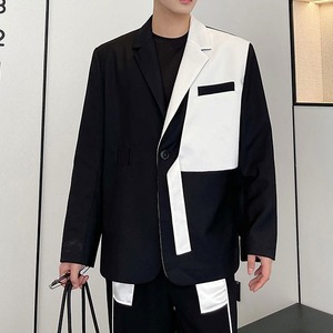 【Men】CONTRAST DESIGN BLAZER JACKET 2colors Z-039