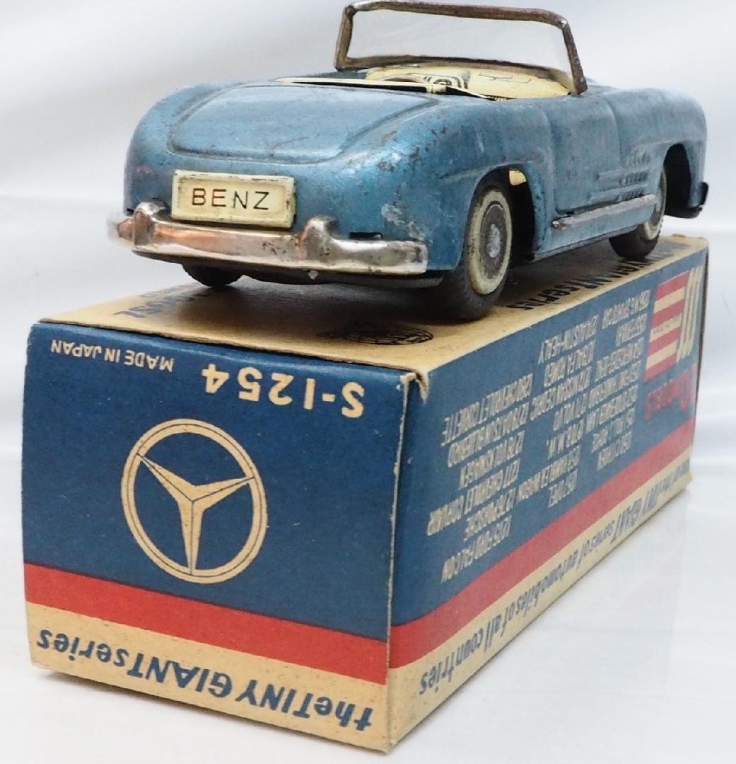 TANY GIANTメルセデスベンツ300SL青Aブリキtin箱付toy car | merci