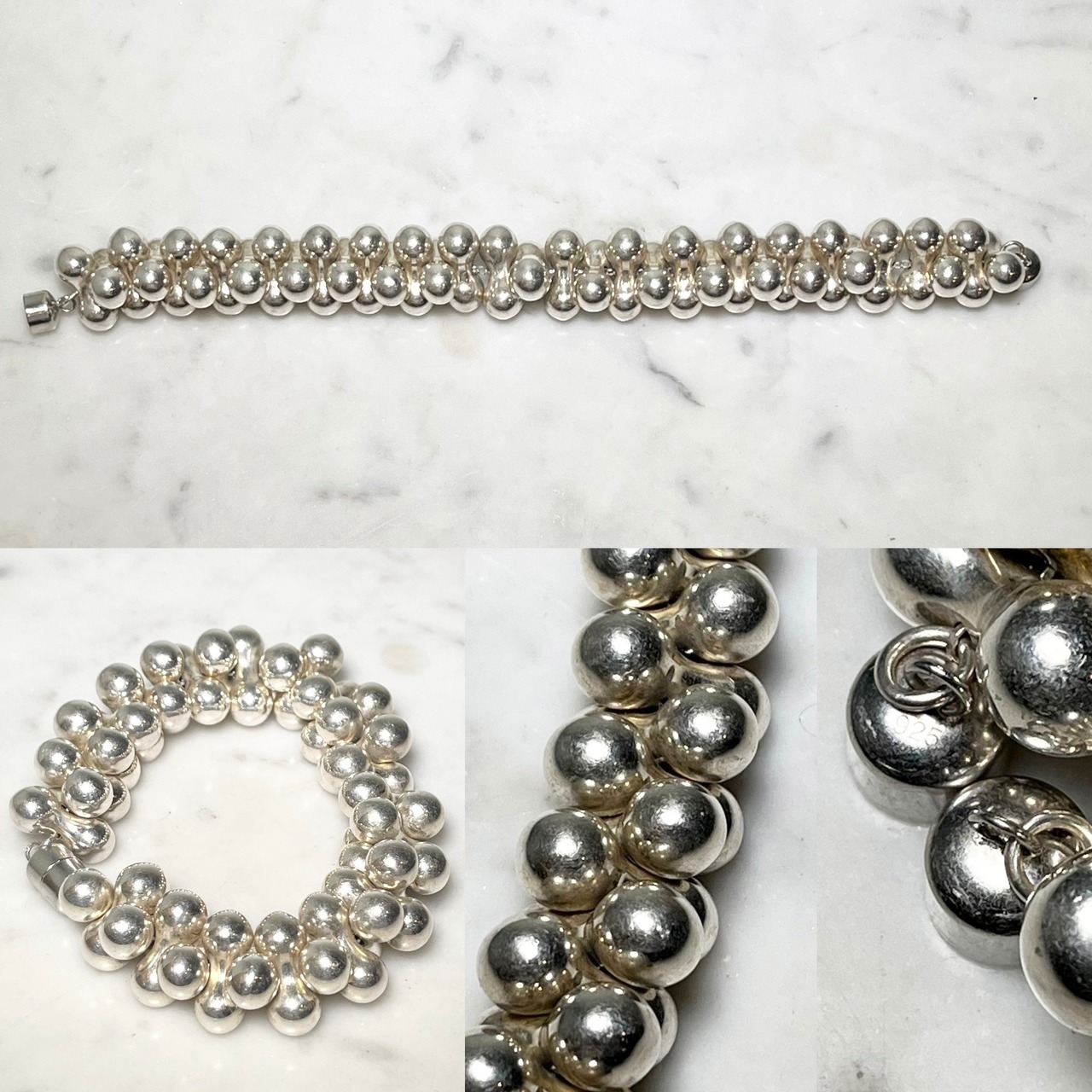 vintage heavy gauge silver bracelet