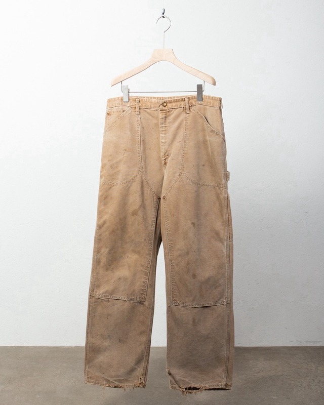 vintage "Carhartt" good damaged duck cloth double knee trousers / 42 TALON
