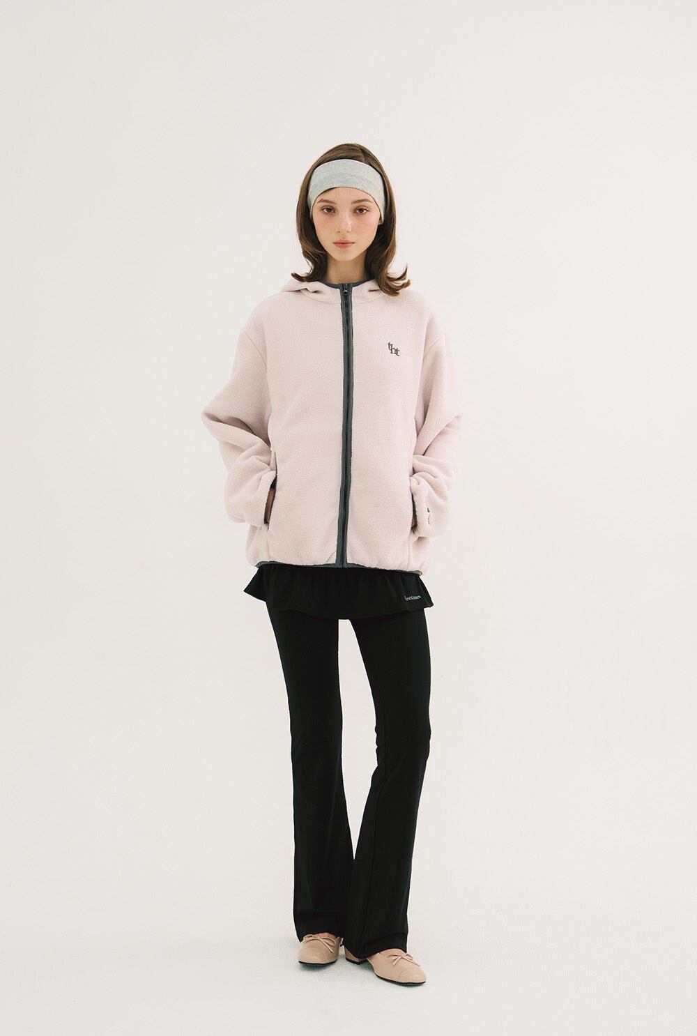 threetimes] Cookie fleece jacket (pink) 正規品 韓国ブランド 韓国