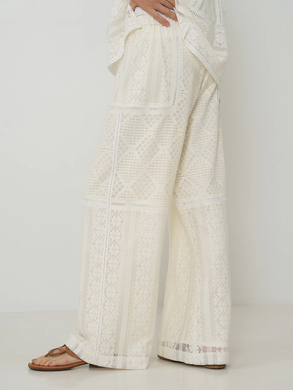 【CHIGNON】パッチワークレースパンツ　3561-051BZ