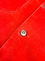 40s MOHAWK CORDUROY OPEN COLLAR SHIRT Size L