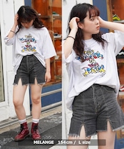 \SALE/◆グラフィティ ロゴ刺繍 ビッグTシャツ◆ng-89122