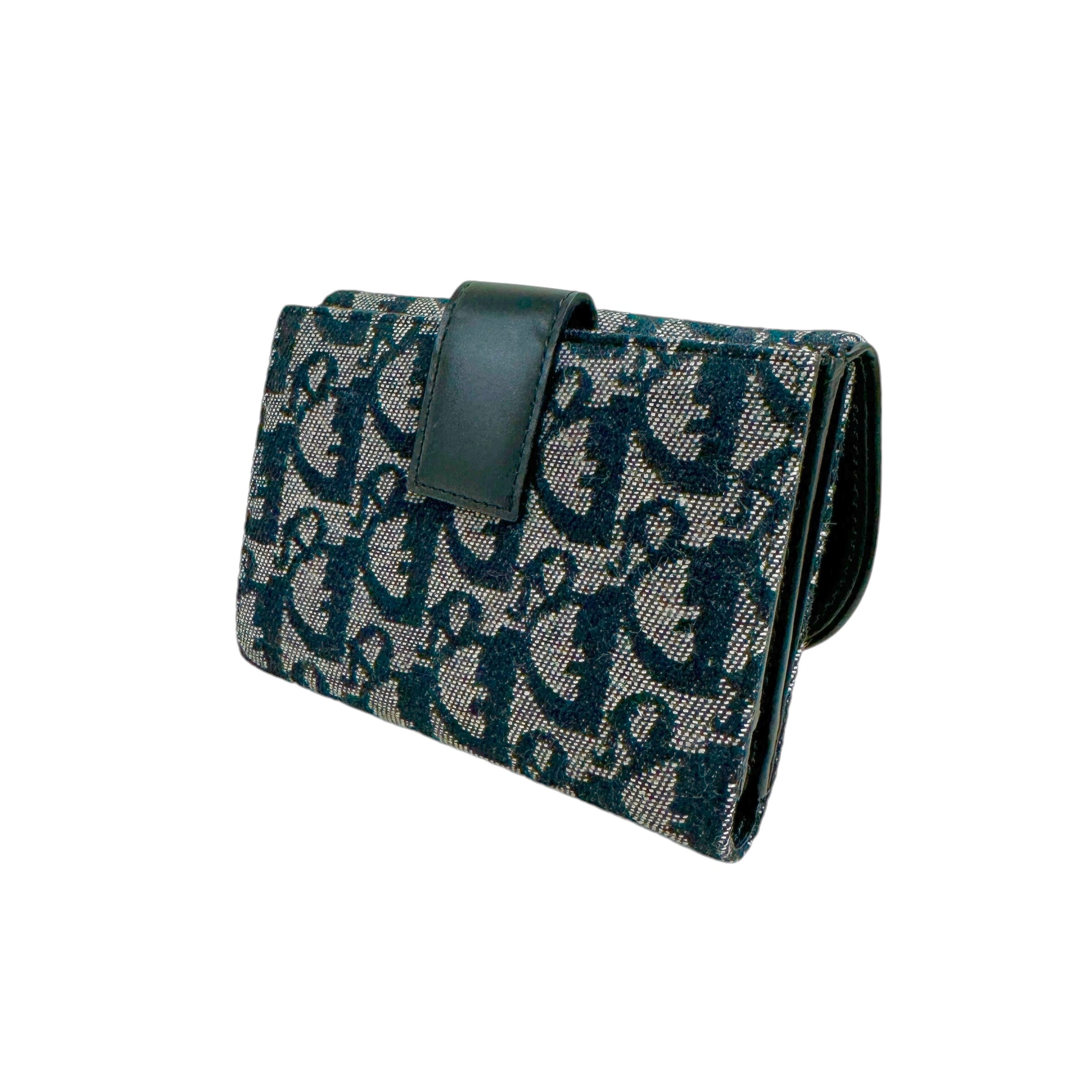 Christian Dior ディオール トロッター サドル 財布 ネイビー 11545 
