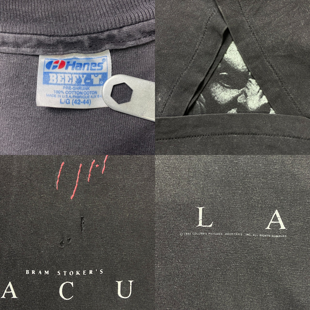 90年代 DRACULA ドラキュラ ムービープリントTシャツ メンズL 古着 90s 
