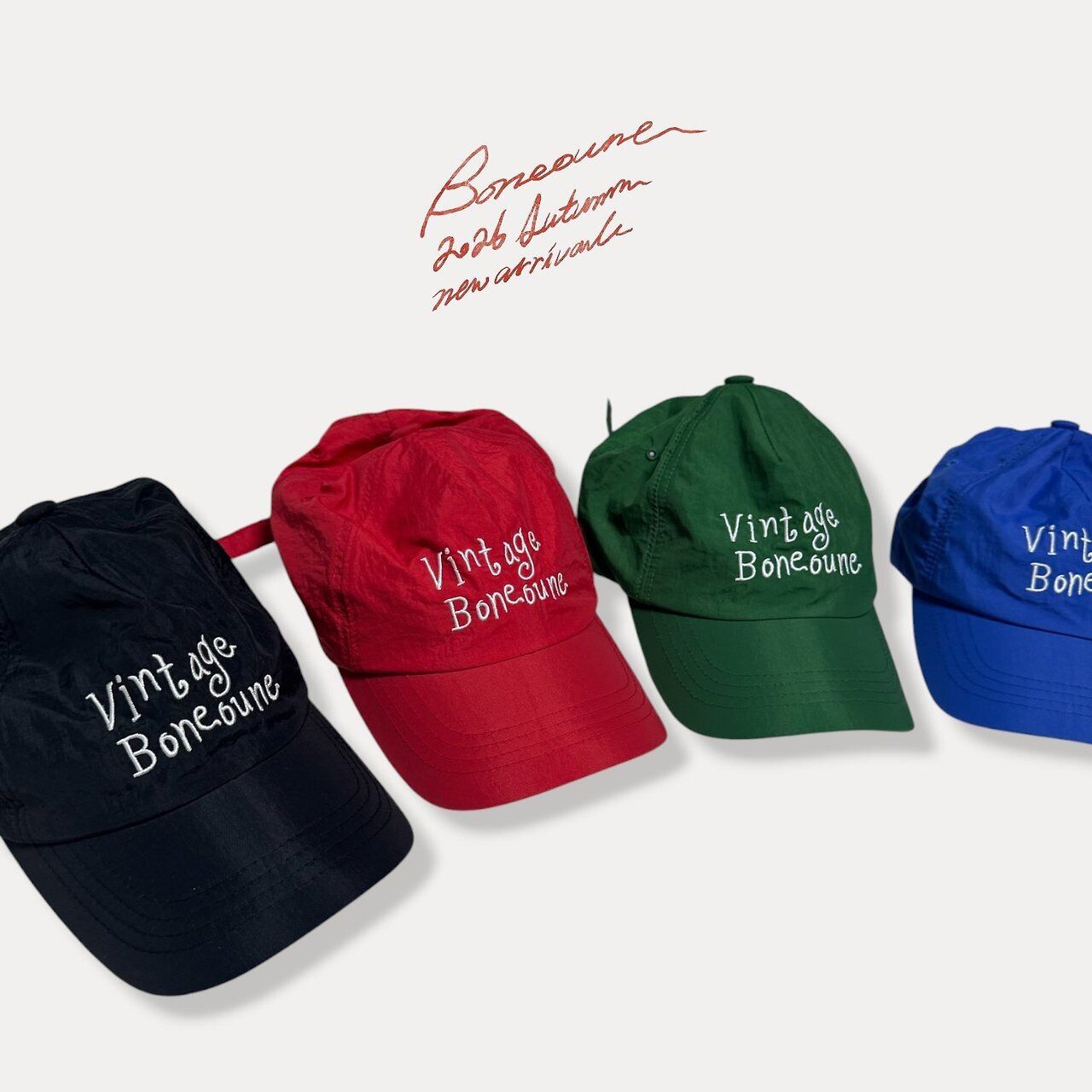 【2点送料無料】«予約»«Boneoune» ヴィンテージボールキャップ 5colors