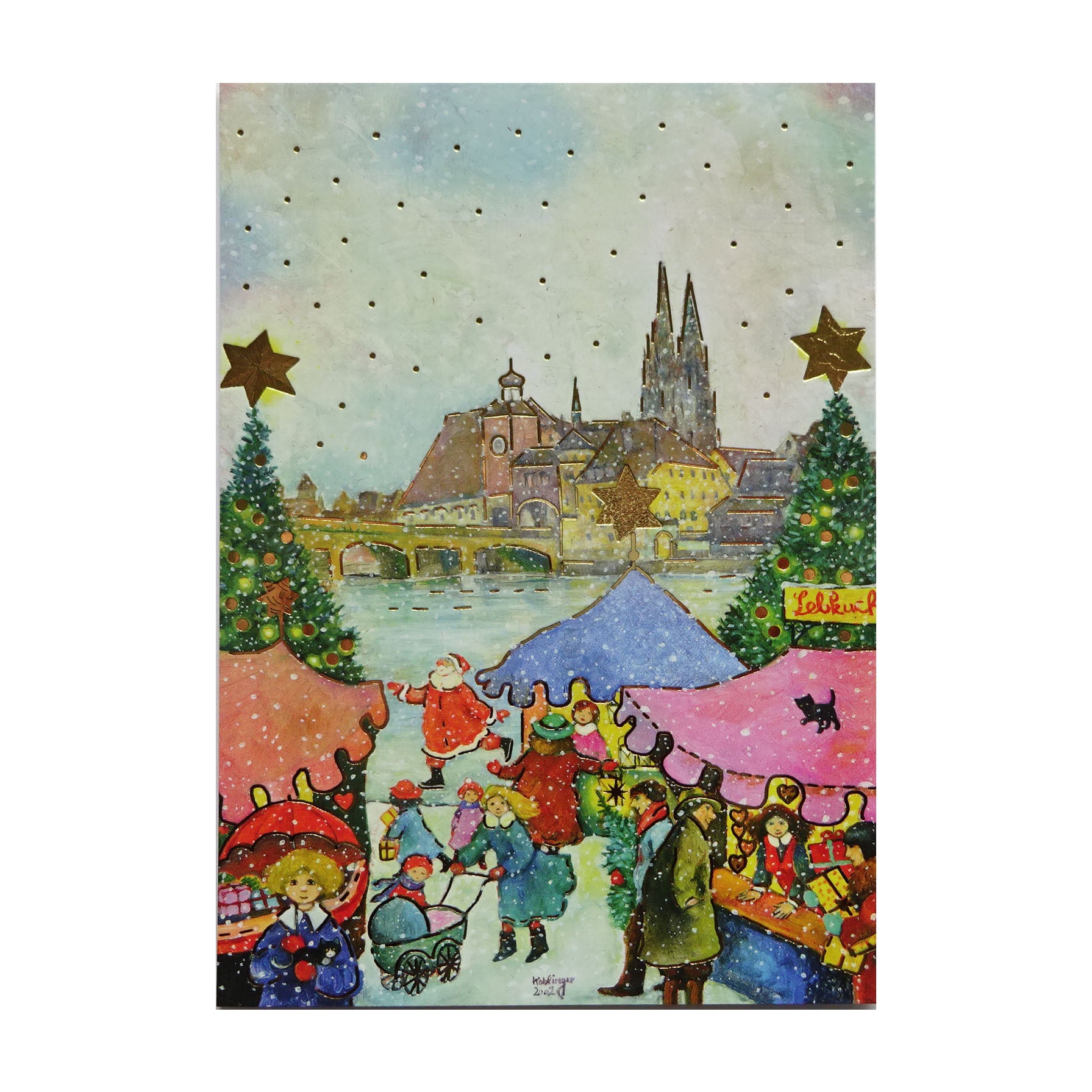 クリスマス ポストカード 欧州各都市のクリスマスマーケットシリーズ