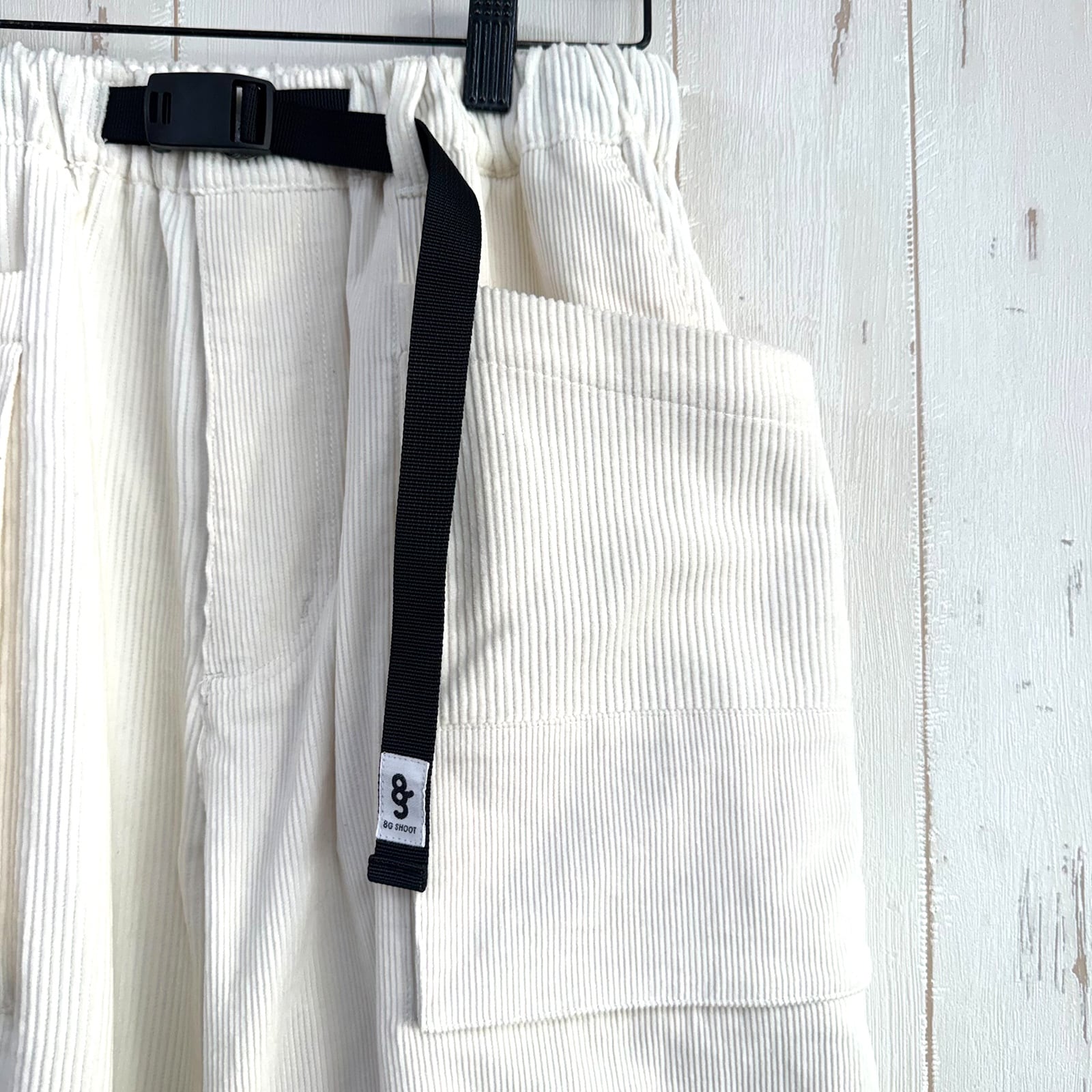 SWITCHING PATTERN CORDUROY PANTS -OFF-WHITE- | 8G SHOOT WEBSTORE