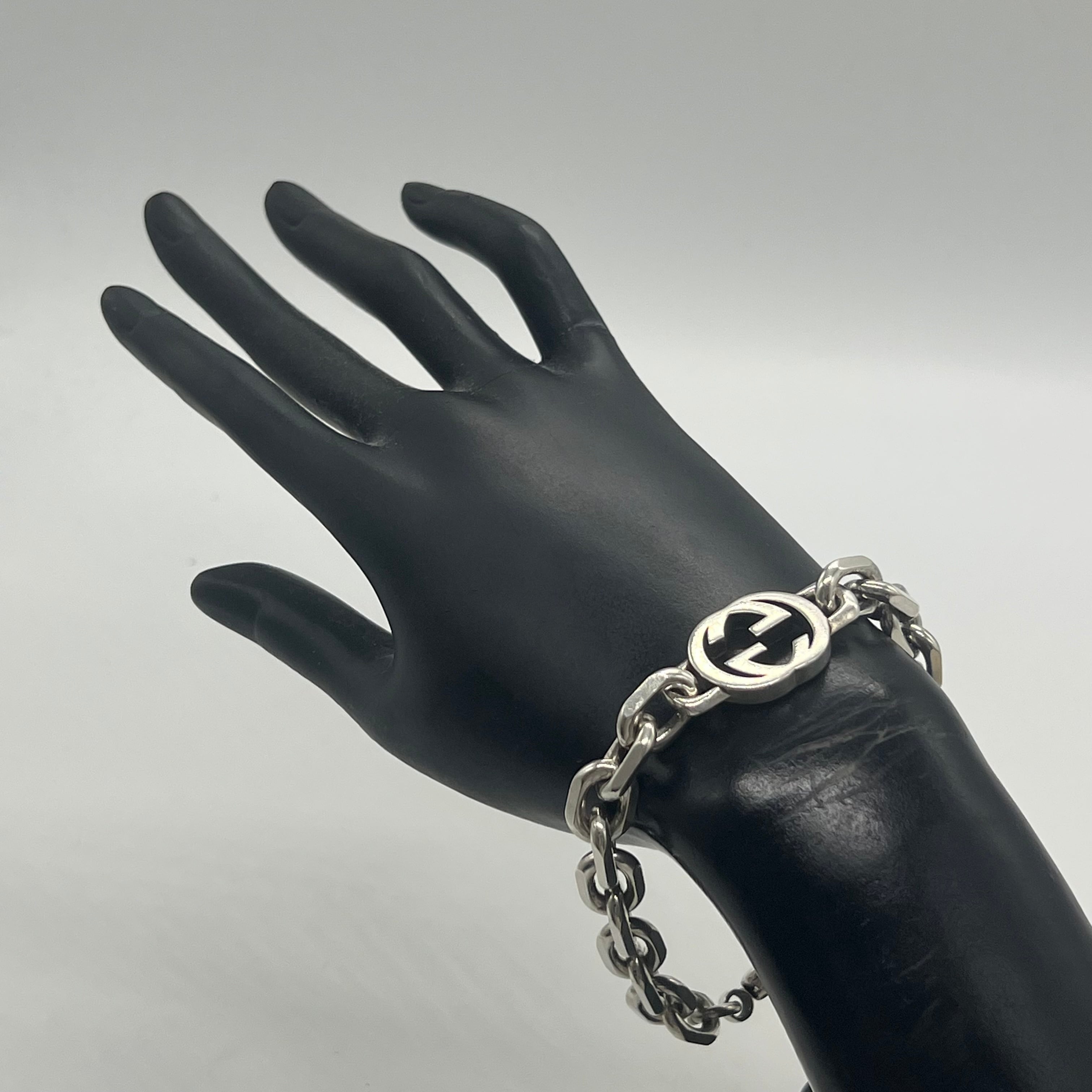 グッチ GUCCI インターロッキングGブレスレット 表記サイズ19 Ag925
