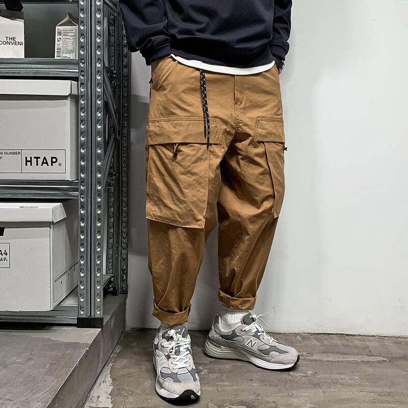 カジュアルパンツ スタイルクロップド コットン ポケット多め マルチポケット Xu_Tailang69200774559