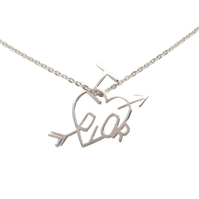 ディオール I LOVE DIOR ハートアロー チェーン ペンダント ネックレス シルバー メタル レディース Dior 【中古】