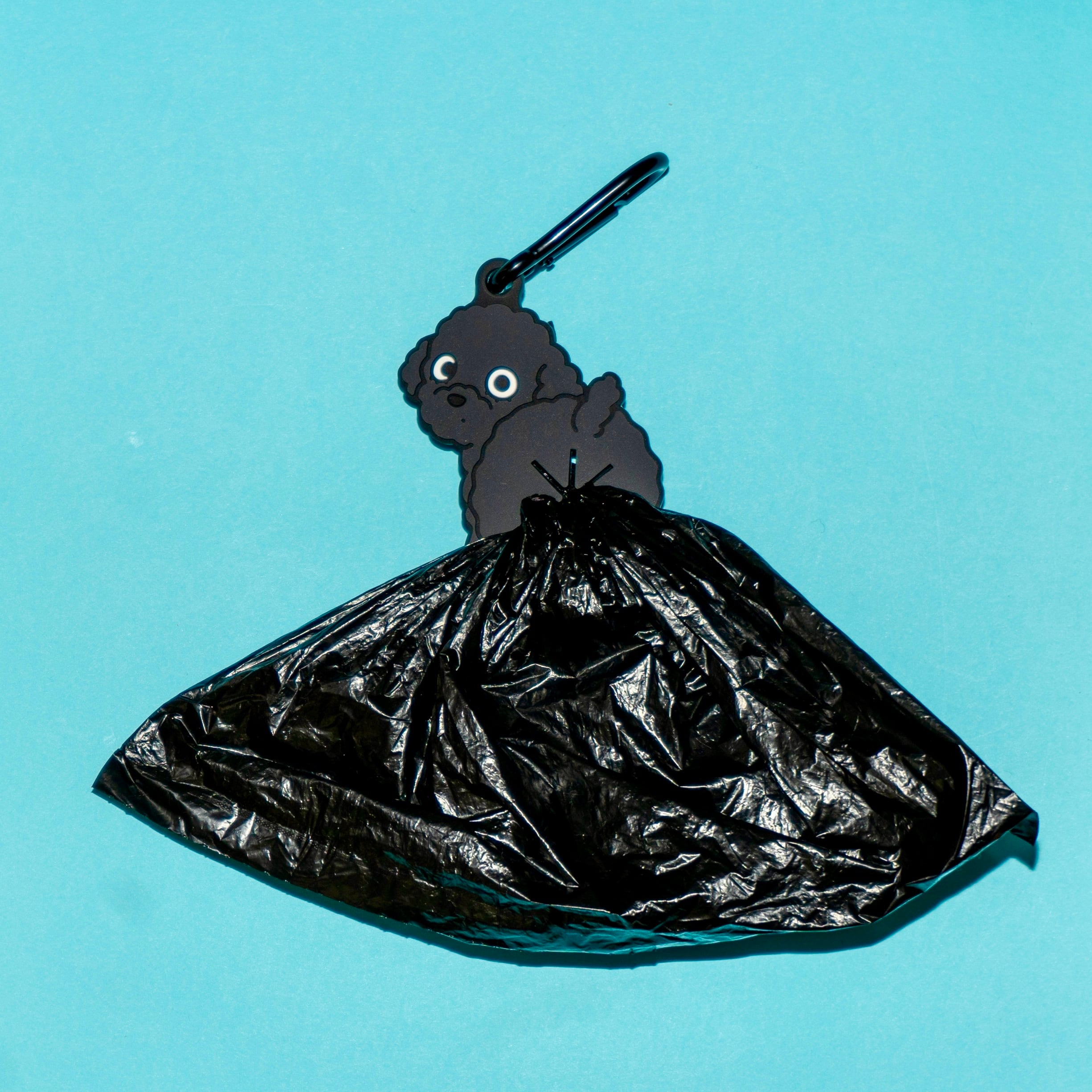 トイプードル（ブラック）】Poopホルダー_お散歩マナー袋ホルダー