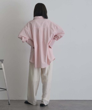 3311 ビッグカフスストライプシャツ pink