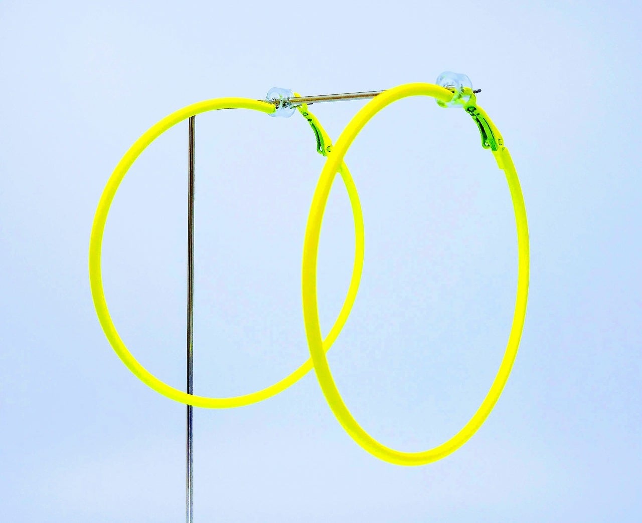 フープピアス ネオンイエロー 蛍光 ネオンカラー ダンス イベント フェス 衣装 発表会 派手 目立つ アクセサリー