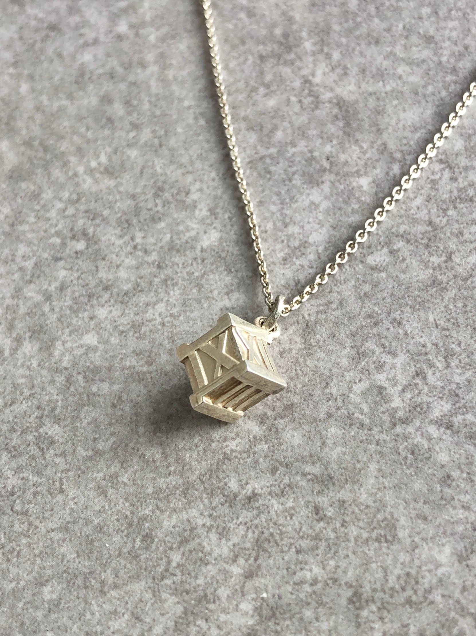 Tiffany & Co. ティファニー ネックレス シルバー アトラス キューブ